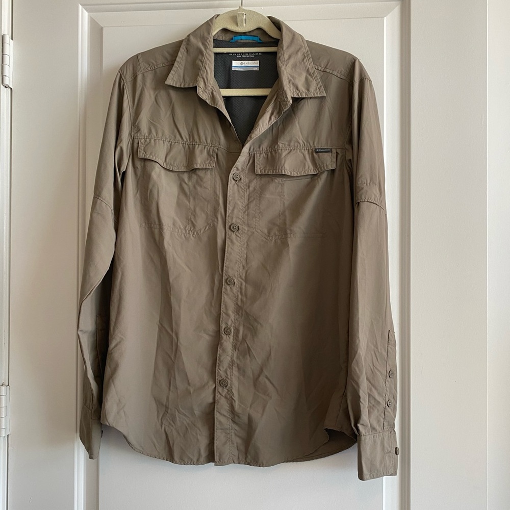 Olive/ Toup Men’s Fishing Shirt by Columbia